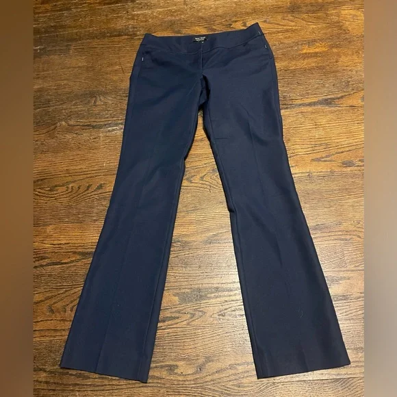 White House Black Market Navy Boot Cut Pants 56% cotton - Picture 3 of 12